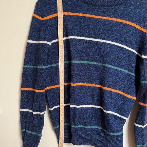 Hanlon Mills Blue Striped Crewneck Pullover - Picture 3 of 8